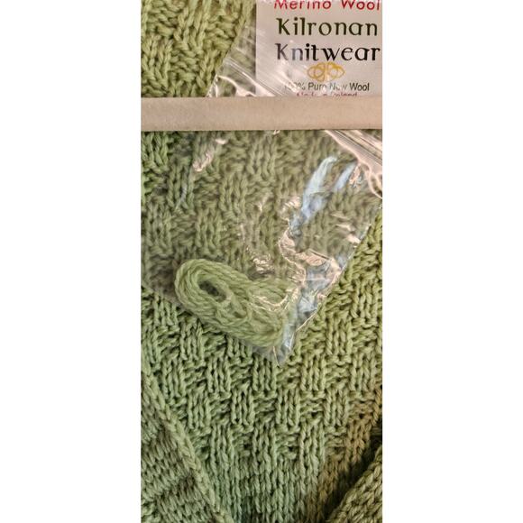 New! Gorgeous Green Kilronan Knitwear Women's Merino Wool "Tree" Cardigan, SZ XL - Picture 6 of 10